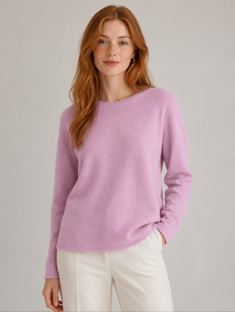 Preswick and Moore Pink 100% Cashmere Sweater, Size XL